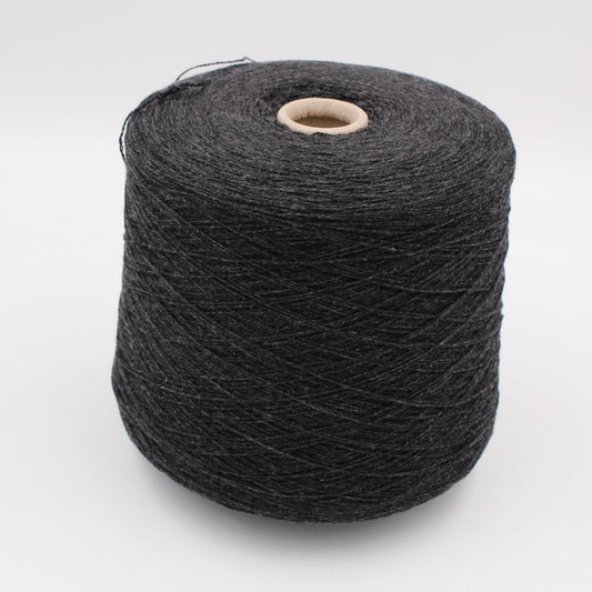 Yarn 50% Extrafine Merino 30% Silk 20% Cashmere nm. 2/20 anthracite color cones 730gr