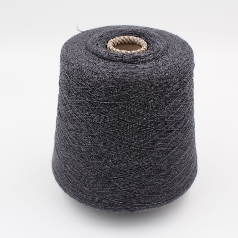 Yarn 2/28 100% Cashmere color dark grey cones 740gr