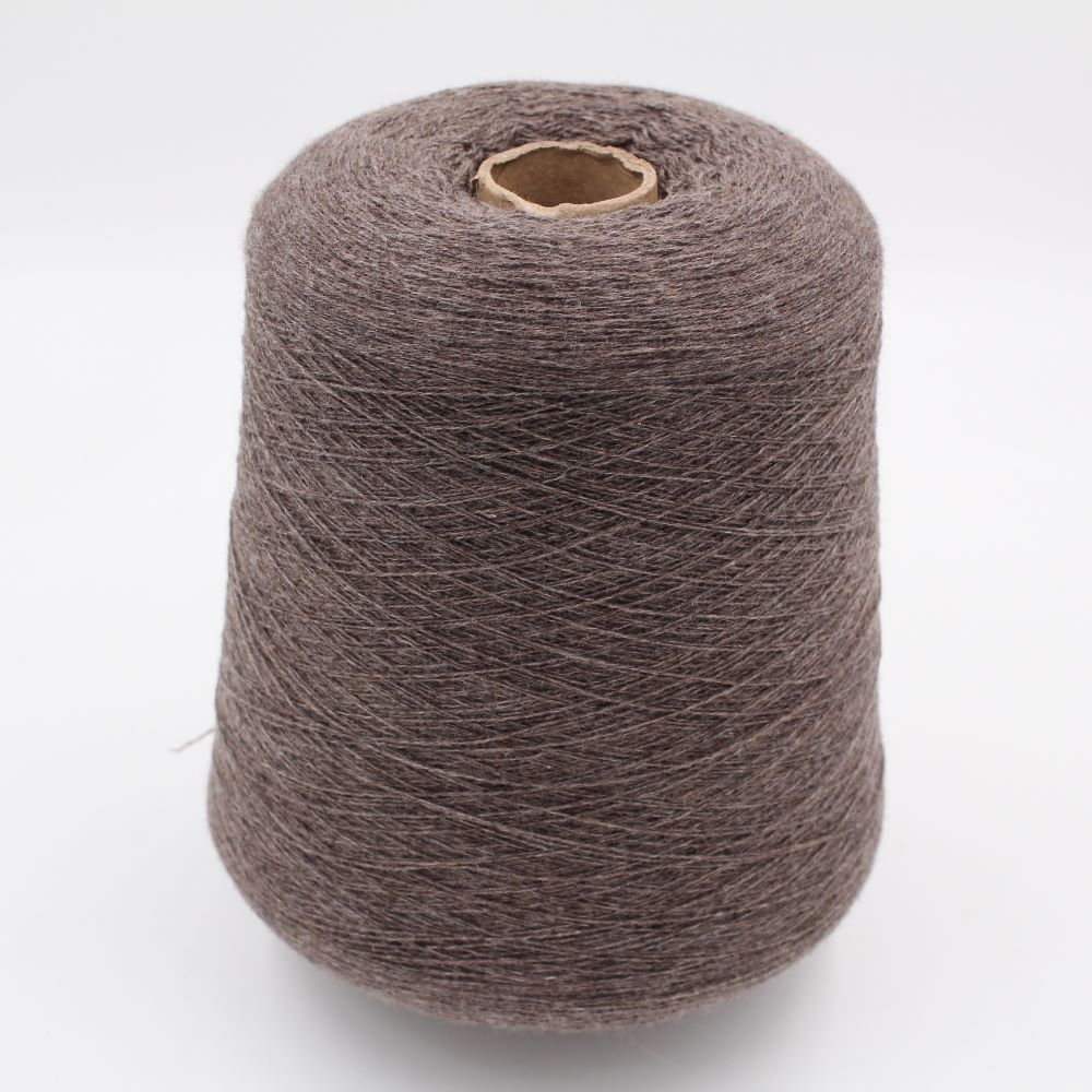 Yarn 2/28 100% Cashmere color dark brown cones 670gr