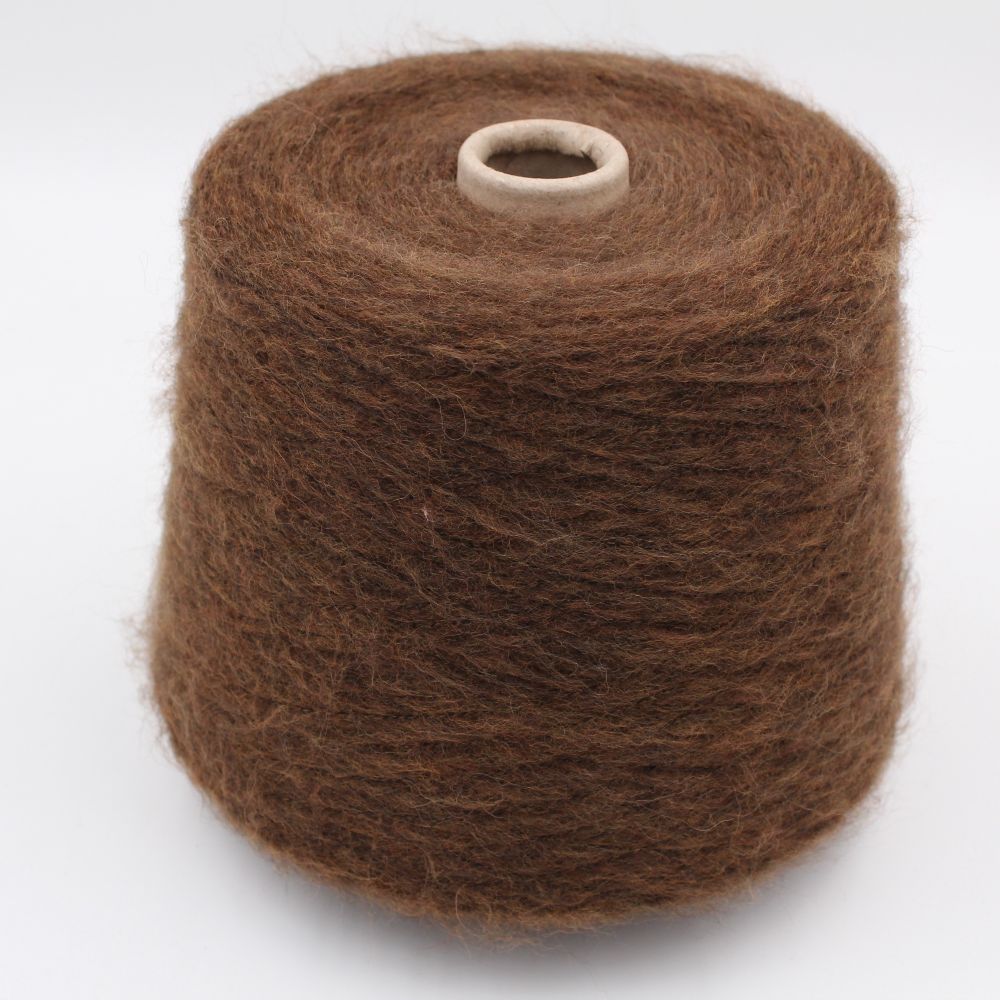 Yarn 60% Alpaca 40% Polyamide nm 9000 color brown cones 600 gr