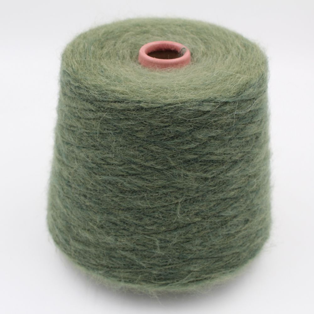 Yarn 60% Alpaca 40% Polyamide nm 9000 color light green cones 590 gr