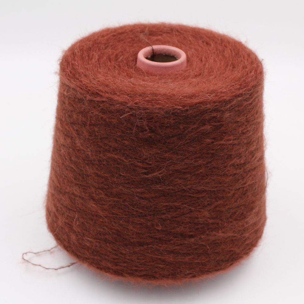 Yarn 60% Alpaca 40% Polyamide nm 9000 color brown cones 510 gr