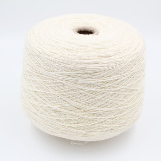 Filato 10% Cashmere 90% Lana nm 4/24 colore bianco rocche 710gr
