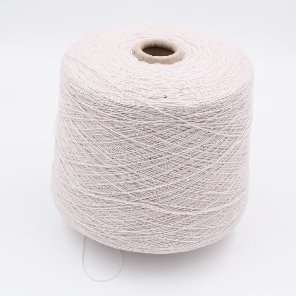 70% extrafine merino 30% cashmere nm 8000 yarn with sequins color silver cones 400gr