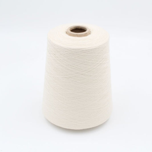 Yarn cashmere 100% nm 2/56 combed color natural white cones 620 gr