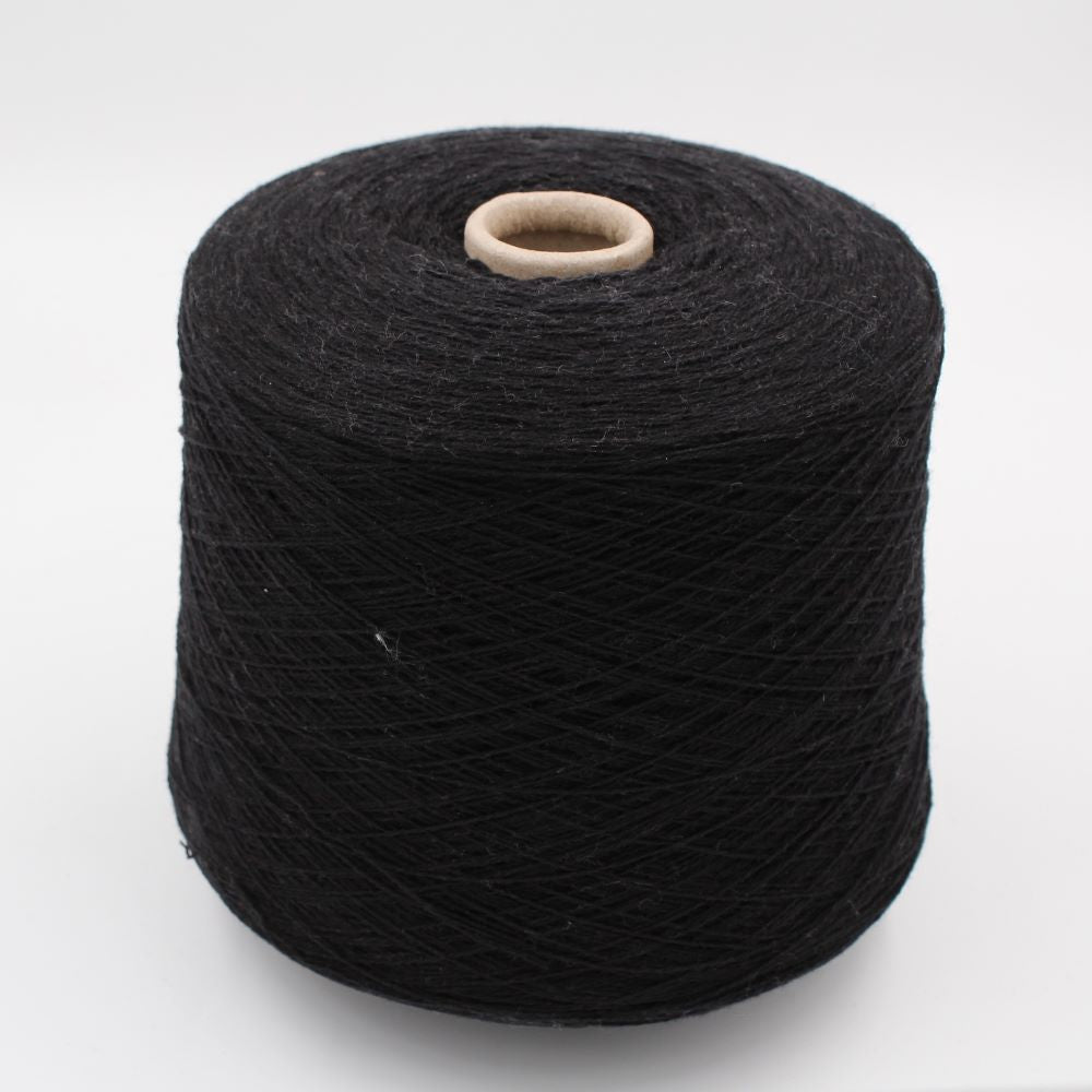 2/25 70% merino extrafine 30% cashmere colore nero rocche 780gr