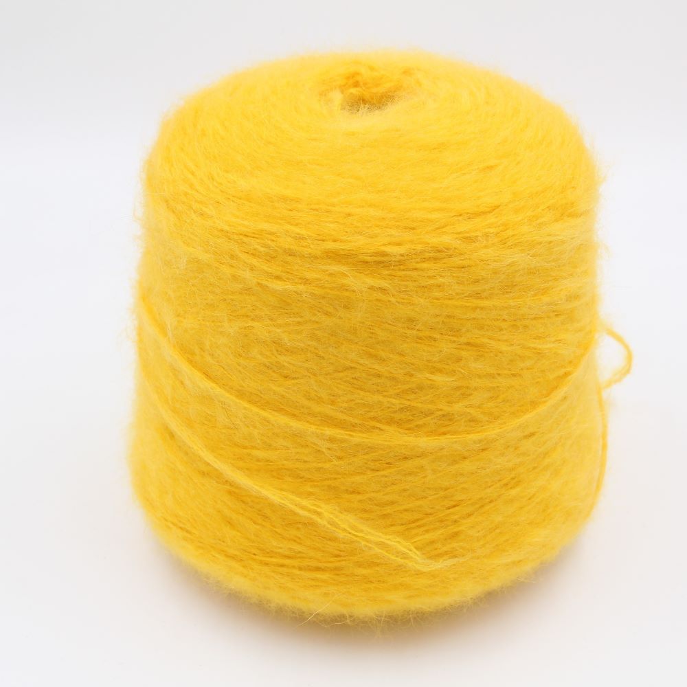 Yarn 60% Alpaca 40% Polyamide nm 9000 color yellow cones 480 gr