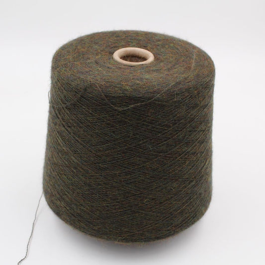 Filato 2/28 100% Cashmere colore verde melange rocche 550gr