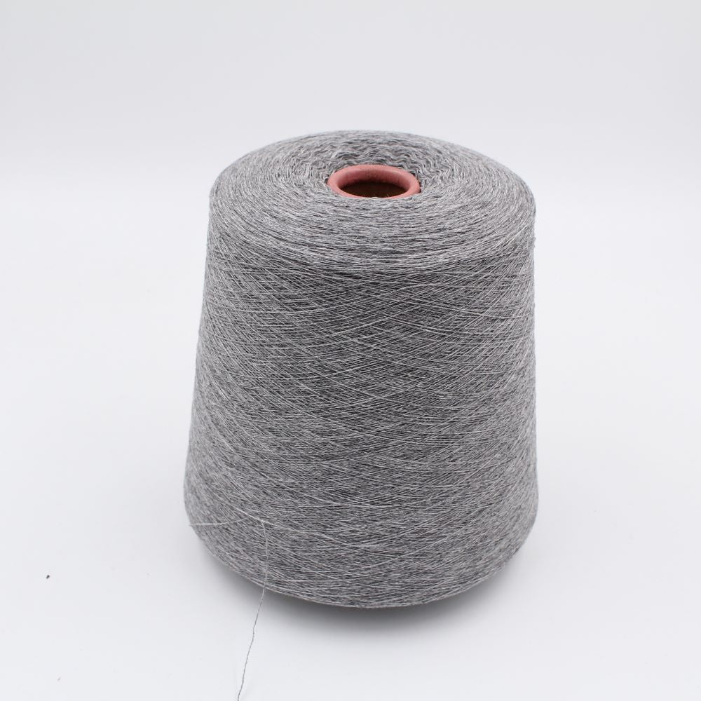 100% cashmere yarn nm 2/46 medium grey on cone 490 gr