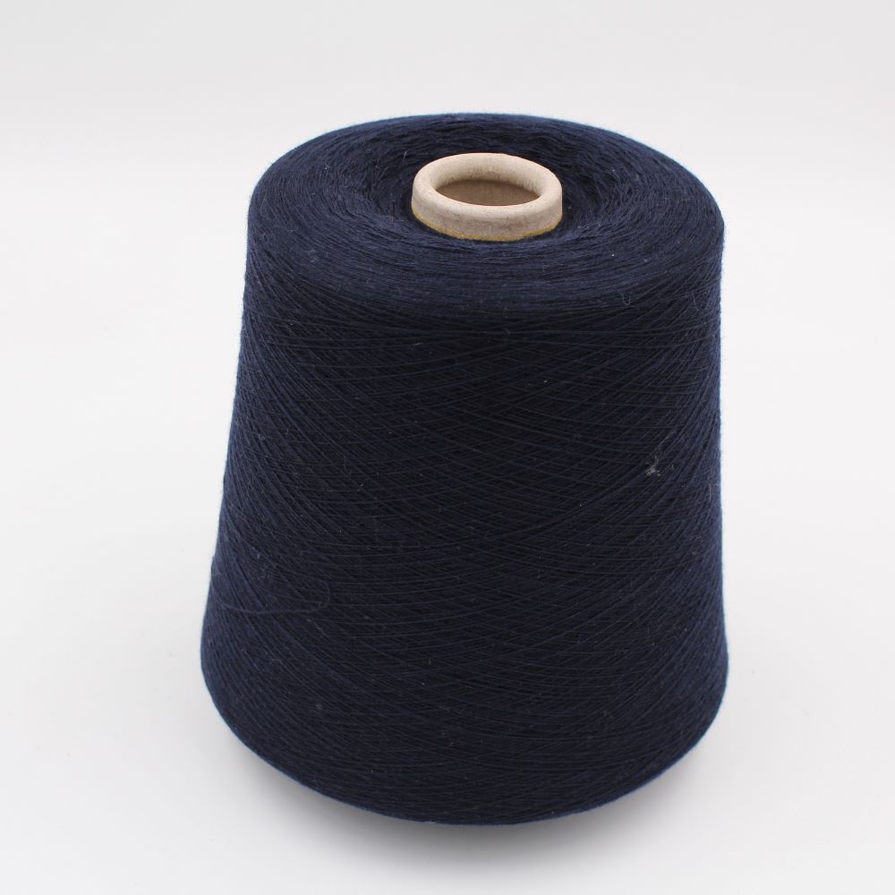 100% cashmere yarn nm 2/45 worsted blue navy 760 gr cones
