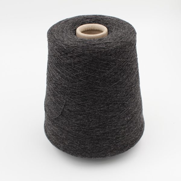Yarn 2/28 100% Cashmere for machine 12 color dark grey cones 590 gr