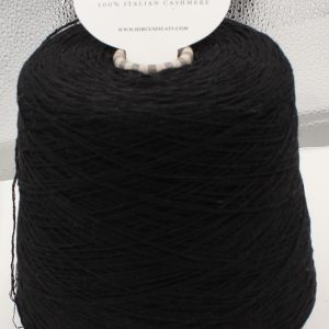 100% cashmere yarn 4600 color black cones 440 gr
