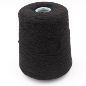 100% Cashmere yarn 4x2/28 color black cones 510 gr