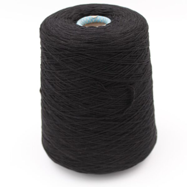 100% Cashmere yarn 4x2/28 color black cones 510 gr