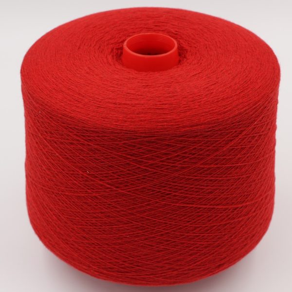 Filato 2/28 100% Cashmere per macchina 12 colore rosso moulinè rocche 510 gr