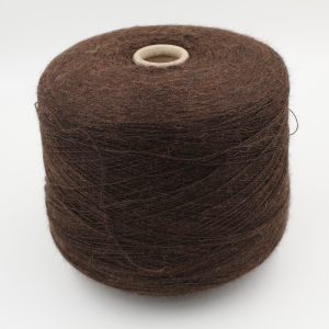 100% Baby Alpaca yarn 2/16 color dark brown cones 540 gr