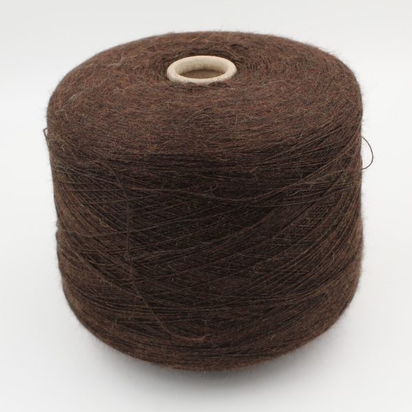 100% Baby Alpaca yarn 2/16 color dark brown cones 540 gr