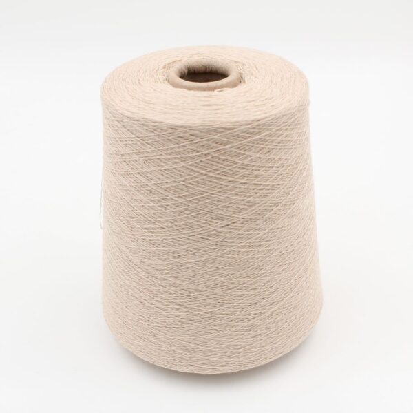 Yarn for knitting machine 2/28 70% merino extrafine 30% cashmere color beige cones 530 gr