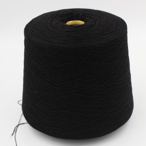 Filato 2/28 100% Cashmere per macchina 12 colore nero rocche 510 gr