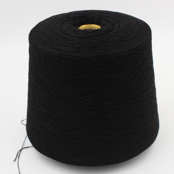 Filato 2/28 100% Cashmere per macchina 12 colore nero rocche 510 gr