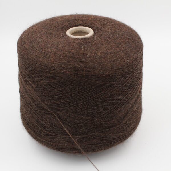 100% Baby Alpaca yarn 2/16 color dark brown cones 620 gr