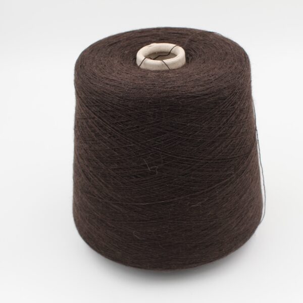 100% Baby Alpaca yarn 2/16 color brown cones 620 gr