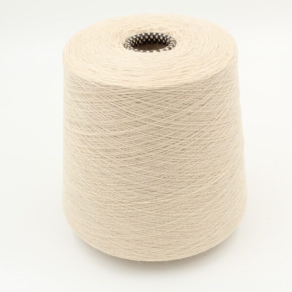 100% Cashmere yarn Nm. 1/14 color cream cones 470 gr