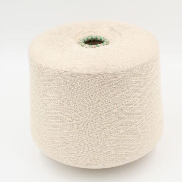 Yarn 1/28 100% Cashmere color natural white cones 500 gr