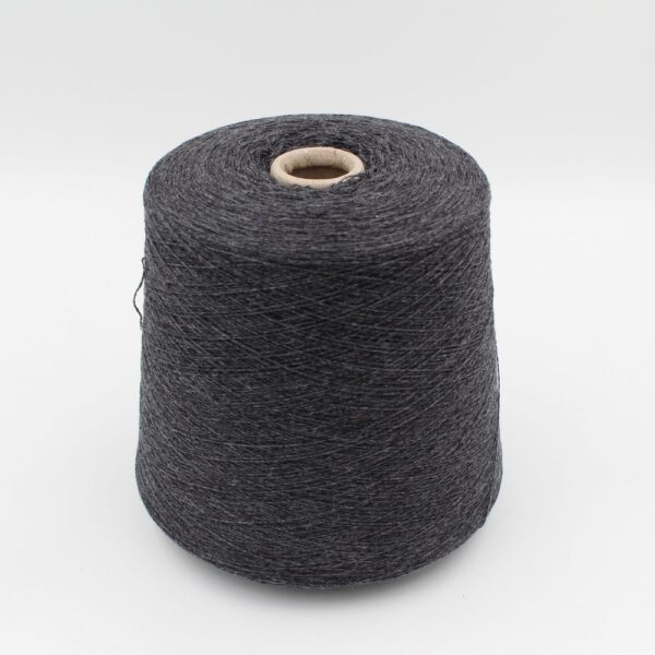 Yarn 2/27 100% Cashmere for knitting machine 12 color dark grey cones 410 GR