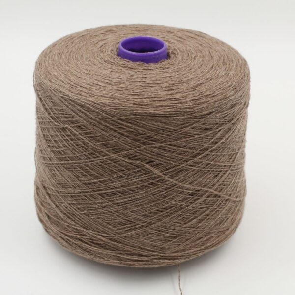 100% Cashmere yarn nm 2/14 color dark beige cones 440 gr