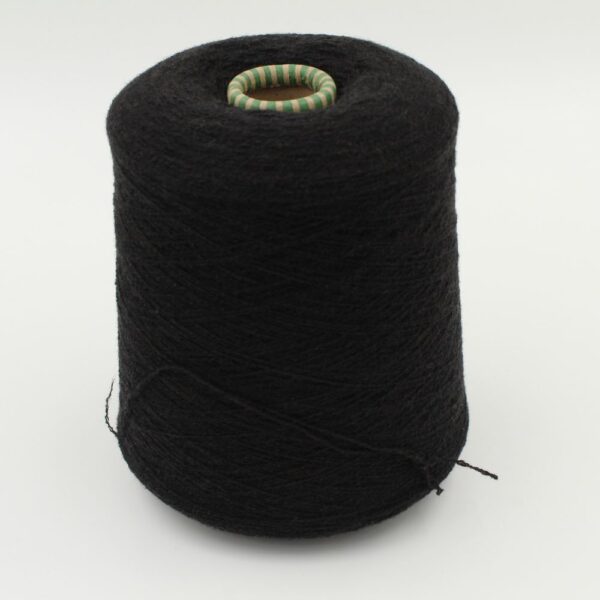 Filato cashmere 96% poliammide 4% nm 2/26300 colore nero rocche 550 gr