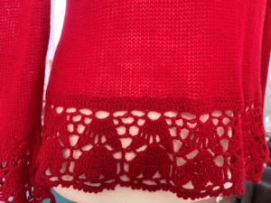 red jumper close image