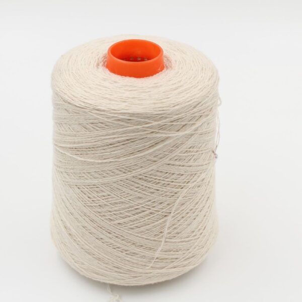 100% Cashmere yarn nm 2/14 color natural white cones 650 gr