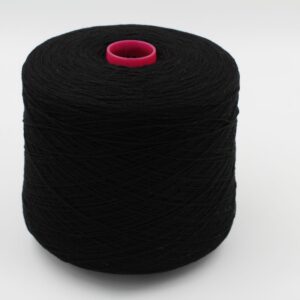 100% Cashmere yarn nm 2/14 color black cones 870 gr