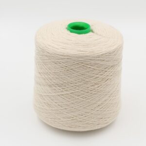 100% Cashmere yarn nm 2/14 color natural white cones 750 gr