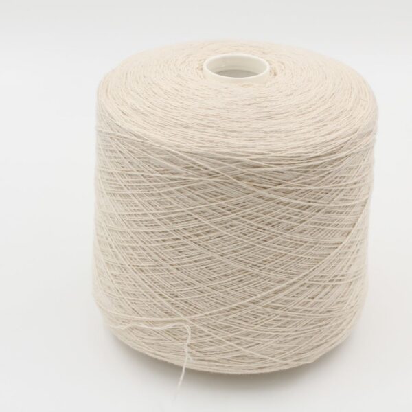 100% Cashmere yarn nm 2/14 color natural white cones 560 gr