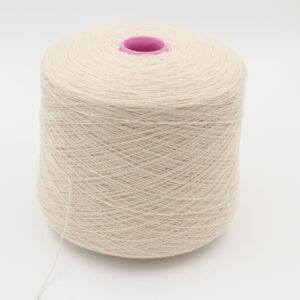 100% Cashmere yarn nm 2/14 color natural white cones 500 gr