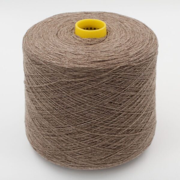 100% Cashmere yarn nm 2/14 color dark beige cones 480 gr