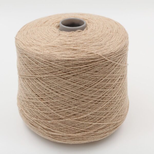 100% Cashmere yarn nm 2/14 color beige cones 440 gr
