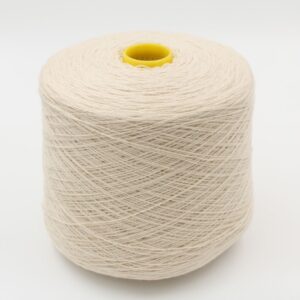 100% Cashmere yarn nm 2/14 color white natural cones 480 gr
