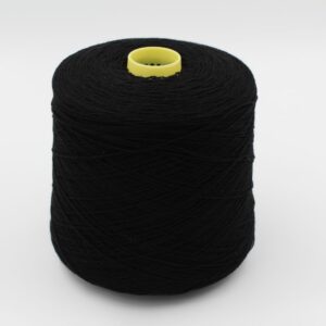 100% Cashmere yarn nm 2/14 color black cones 430 gr