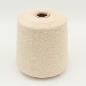 Yarn 80% wool 20% kapok nm 1/30 color raw white cones 1 kg
