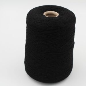 100% Cashmere yarn nm 2/14 color black cones 630 gr