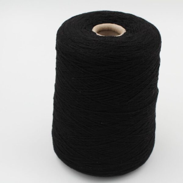 100% Cashmere yarn nm 2/14 color black cones 630 gr