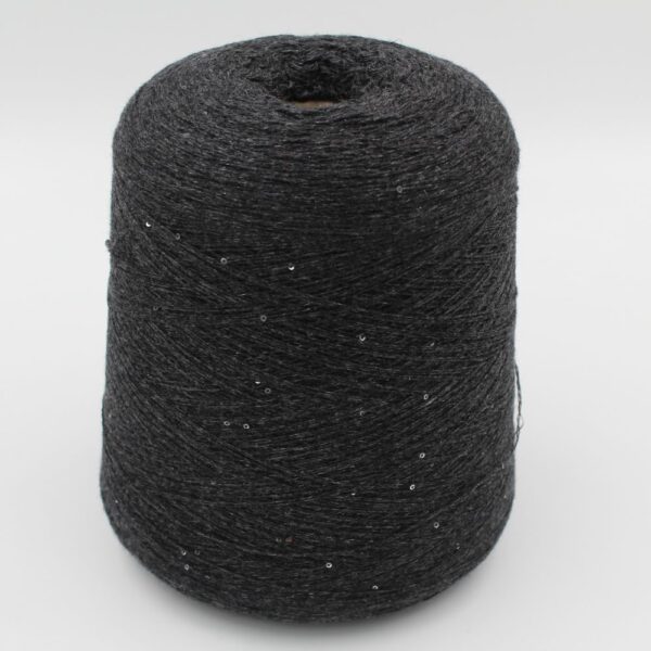 SEINELLANIMA 47% cashmere 47% merino 4% poliammide 2% paillettes nm 1/8000 colore antracite rocche 500 gr