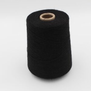 100% Baby Alpaca yarn 2/16 color black cones 700 gr
