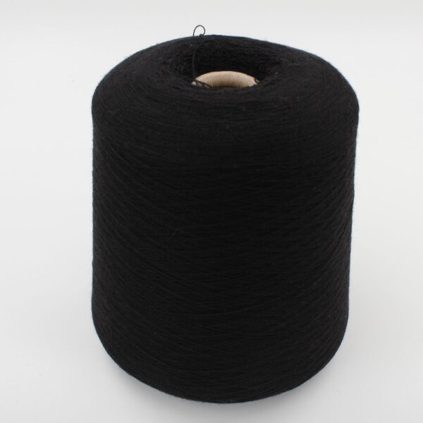 EVIANCONFORT yarn virgin wool 94% Polyurea fiber 6% nm. 27500 color black cones 610 gr