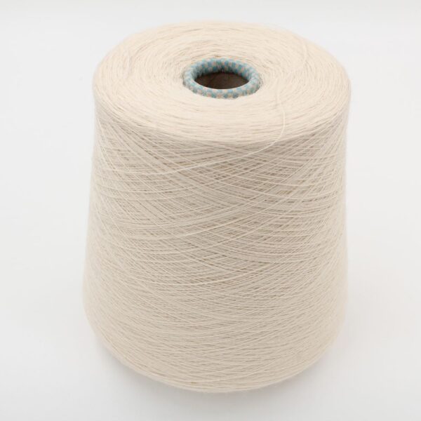 yarn virgin wool 100% nm 2/28 color natural white cones 440 gr