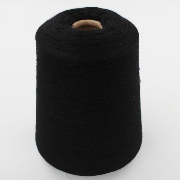 yarn 2/60 100% Cashmere color black cones 600 gr