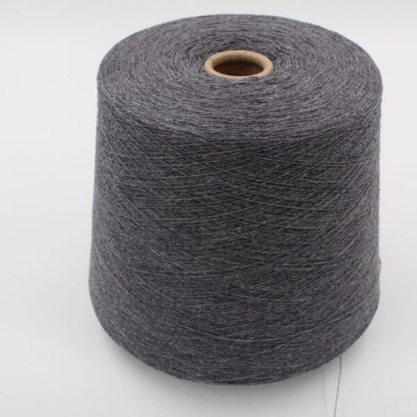 Yarn for knitting machine 2/30 70% merino extrafine 30% cashmere color medium grey cones 550 gr